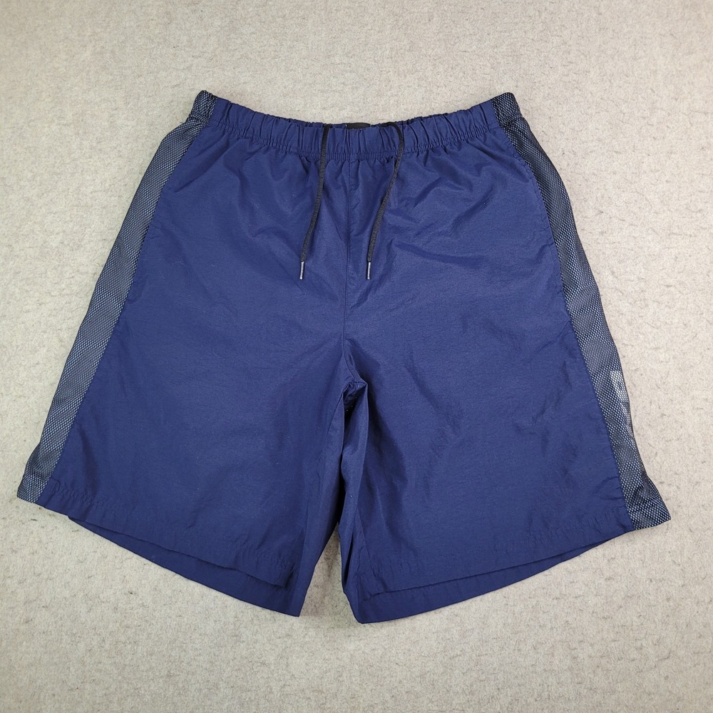 Vintage Nike Swimming Shorts Mens XL Blue Performance Stretch Drawstring 90s Y2K
